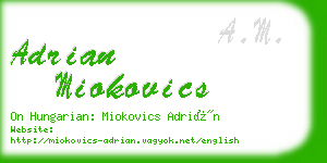 adrian miokovics business card